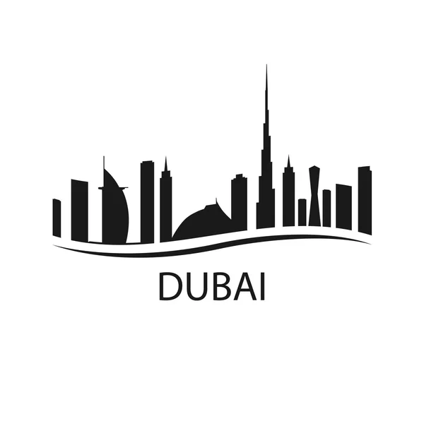 Dubaj - největší město v Spojených arabských emirátech, administrativní centrum Dubai. — Stockový vektor