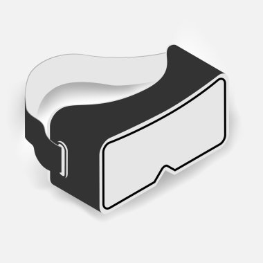 Sanal gözlük illüstrasyon, izometrik vektör.