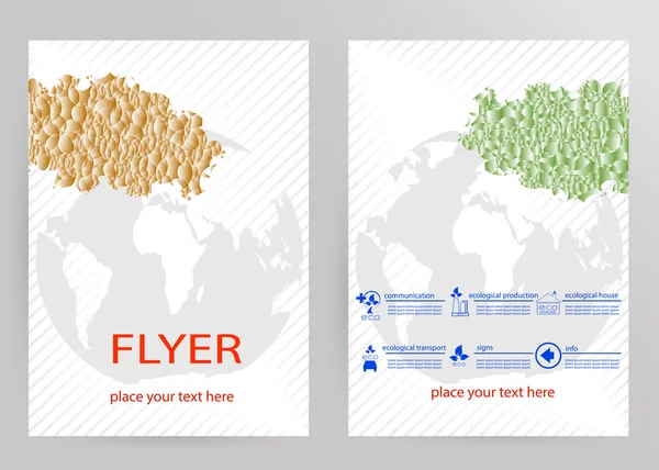 Folleto abstracto Plantilla vectorial de diseño de volante en tamaño A4 — Vector de stock