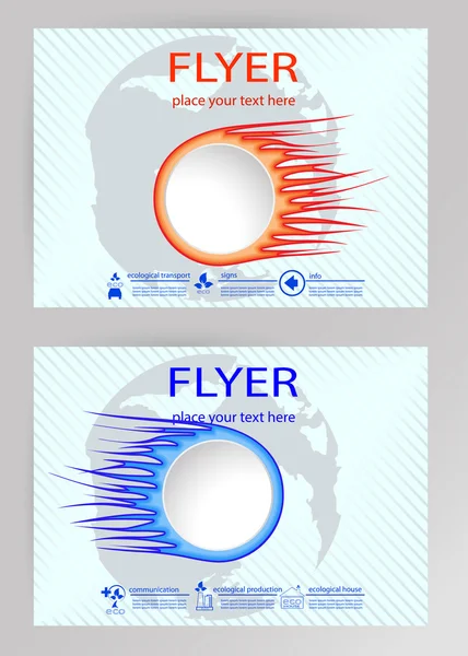 Abstraktní Brochure Flyer design vektor šablona v rozměru A4 — Stockový vektor