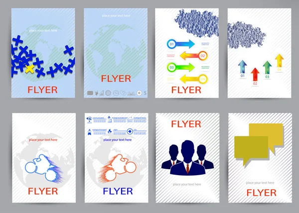 Folleto abstracto Plantilla de vector de diseño de volante — Archivo Imágenes Vectoriales