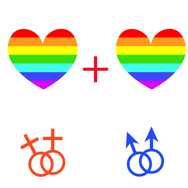 Symbols of homosexuality — Stock Vector