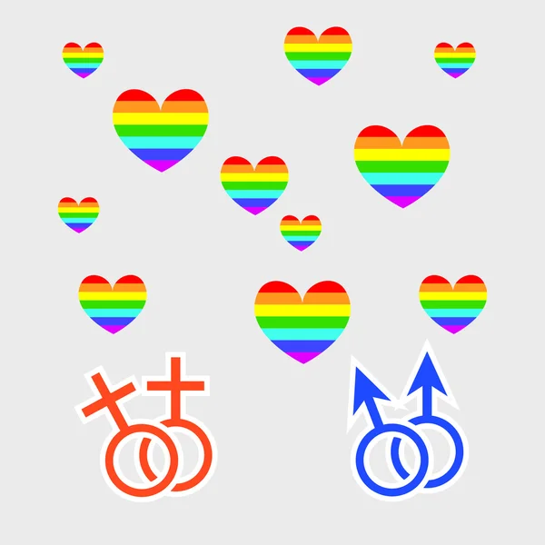 Symbols of homosexuality — Stock Vector