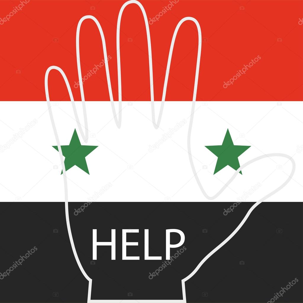 Syrian refugees, the hands of people who are asking for help