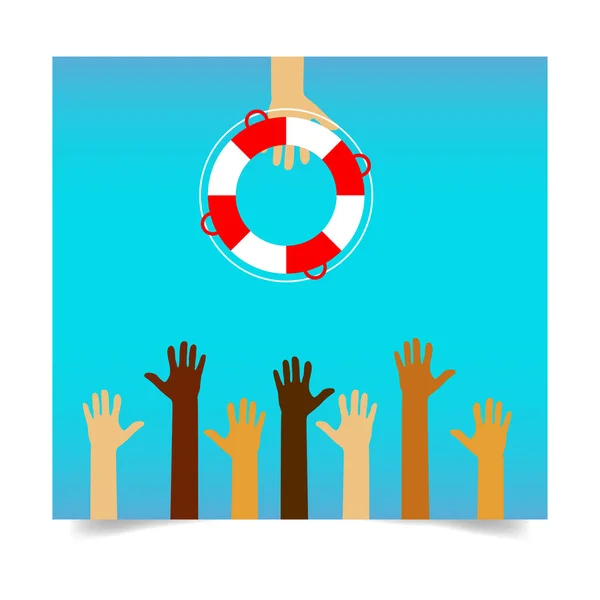 Life Buoy Vector Illustration, vector illustration — Stock Vector