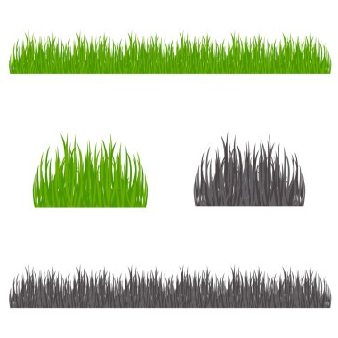 çim, çalılar. Dokular resimli görüntüler