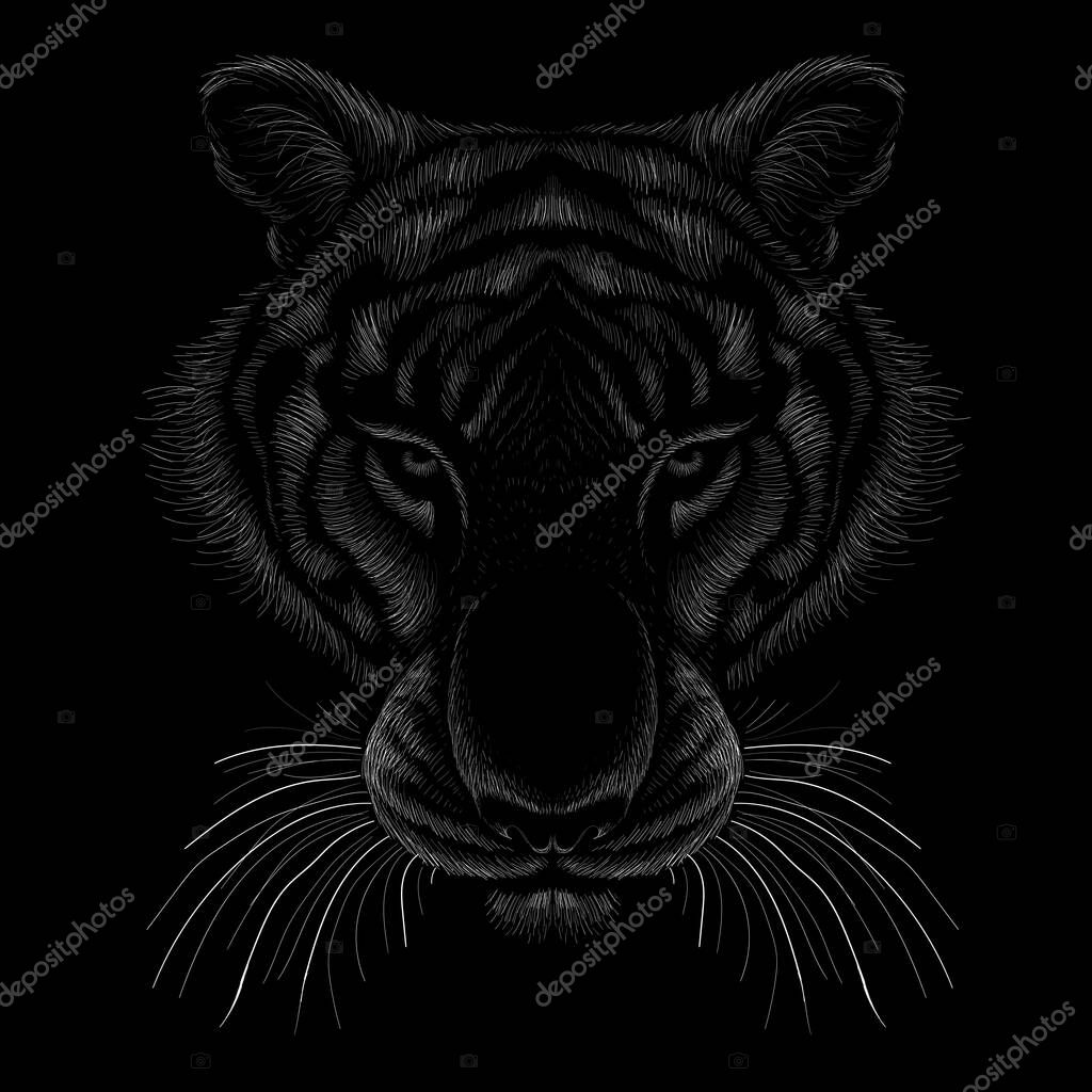 Tigre a media luna: Fondos de pantalla en 3D, image size:1024x1024