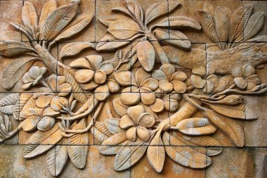 Frangipani çiçek duvar