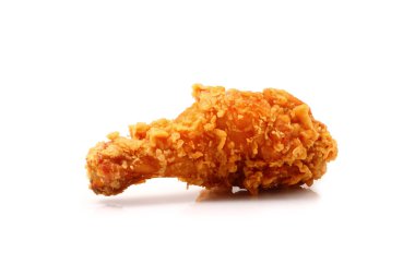 beyaz üzerine kızarmış tavuk.