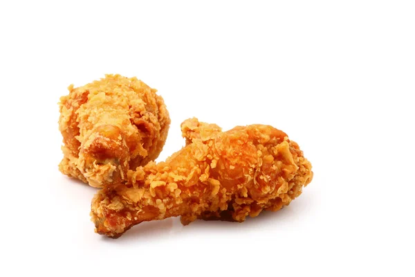 Fried chicken on white. — Stock Photo, Image