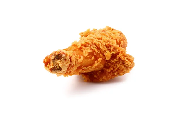 Pollo frito sobre blanco . — Foto de Stock