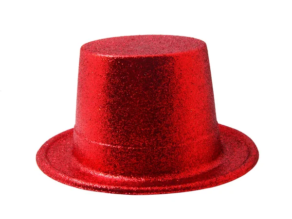 Red party hat isolated on white clipping path. — Stock Photo, Image