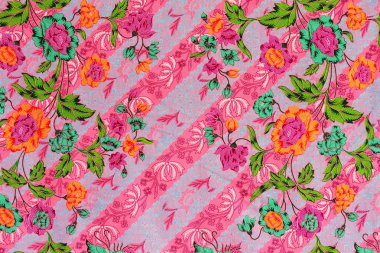 Genel geleneksel Tay tarzı yerli kumaş dokuma yakın çekim.