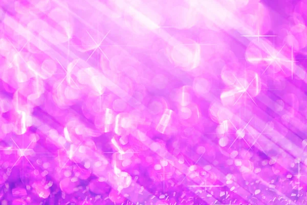 Luzes violetas embaçado festivo e estrela no branco bokeh ch abstrato — Fotografia de Stock