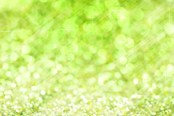 Solf green lights festive blurry and star on white bokeh abstrac — Stock Photo, Image