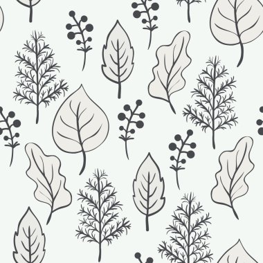 Dikişsiz desen yapraklar