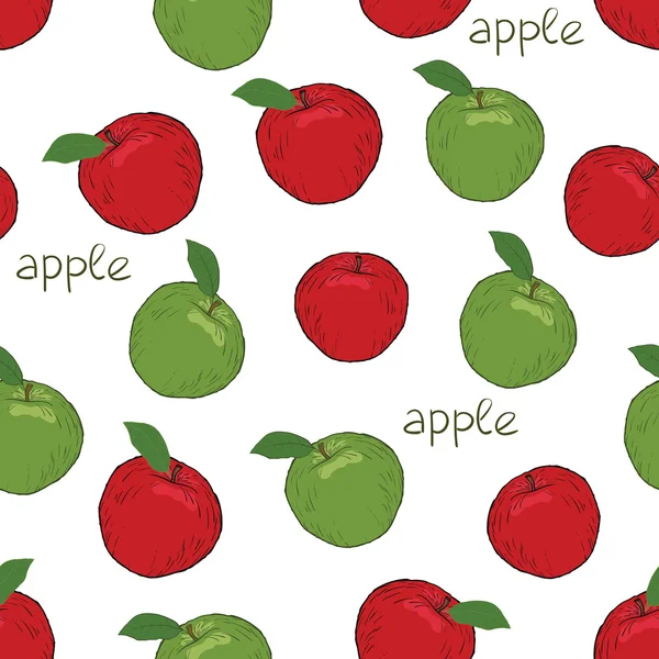 Wzór jabłko — Wektor stockowy