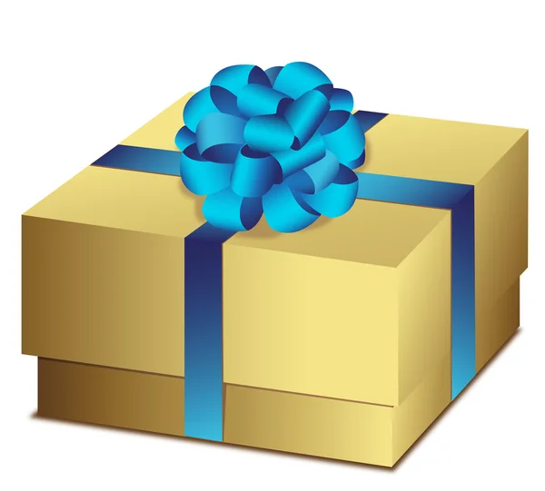 Geschenkbox Gold — Stockvektor