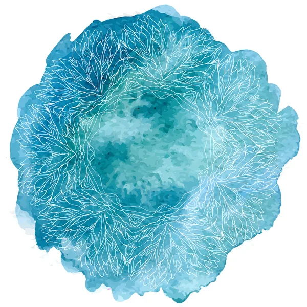 Aquarell blaue Spitze — Stockvektor
