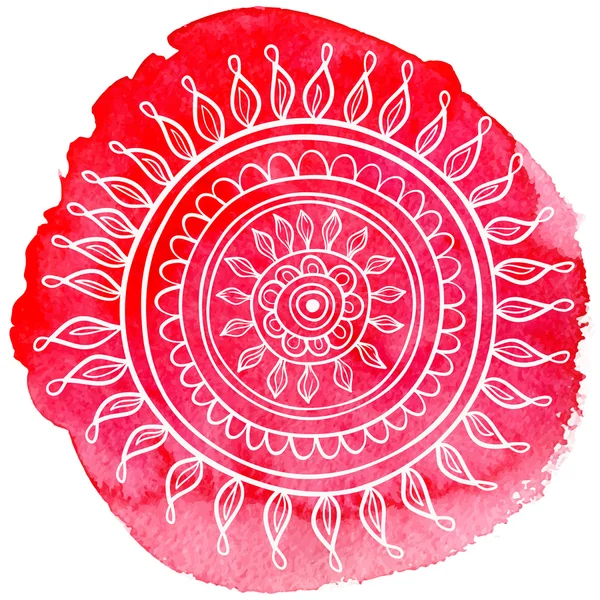 Mandala acuarela — Vector de stock