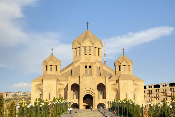 Grzegorz katedry reflektorem. Erewan, Armenia — Zdjęcie stockowe