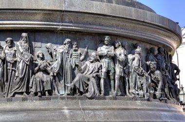 Fragment of Monument to the Thousand Years of Russia (Millennium of Russia). Veliky Novgorod, Russia