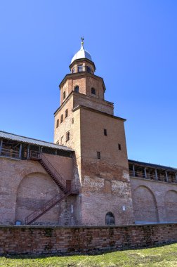 Tower Kokui of Novgorod Kremlin. Veliky Novgorod, Russia