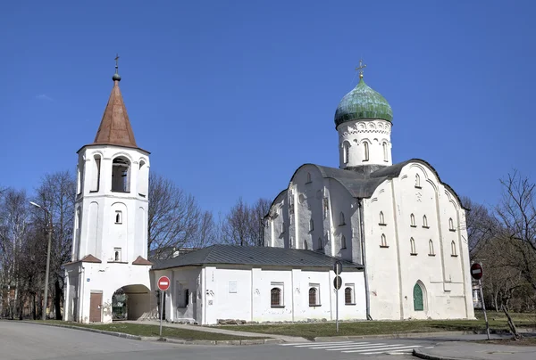 The Church of Theodore Stratelates on Stream. Veliky Novgorod, Russia — 图库照片