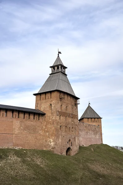 Torre Spasskaya del Kremlin. Veliky Novgorod, Rusia —  Fotos de Stock