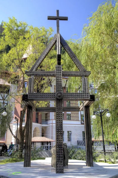 Ξύλινα εκκλησάκι στο Borjom-Kharagauli εθνικό πάρκο. Borjomi, γεωργία — Φωτογραφία Αρχείου