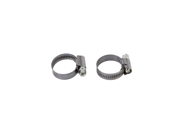 New metal hose clamp isolated on white — Stock Photo, Image