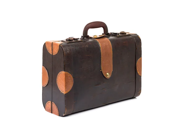Régi bőrönd. Vintage stílusú — Stock Fotó
