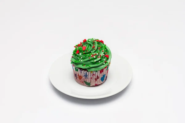 Cupcake. O conceito de cozimento de Natal . — Fotografia de Stock