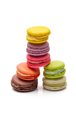 Renkli macaroons koleksiyonu