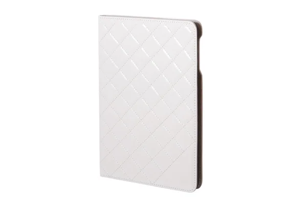 White closed  tablet case on white background — Stock Photo, Image