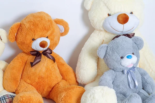 Group of cute teddy bears sitting — Stock Photo, Image