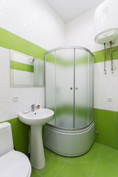 Bathroom in shades of green — Stock Photo, Image