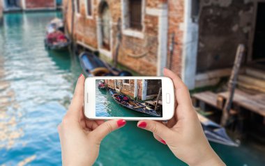 güzel romantik Venedik sahne