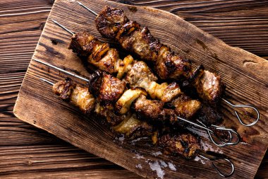 Şiş kebap ahşap tablo