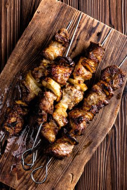 Şiş kebap ahşap tablo