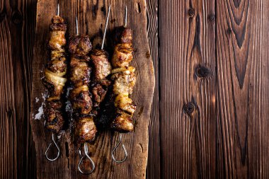 Şiş kebap ahşap tablo