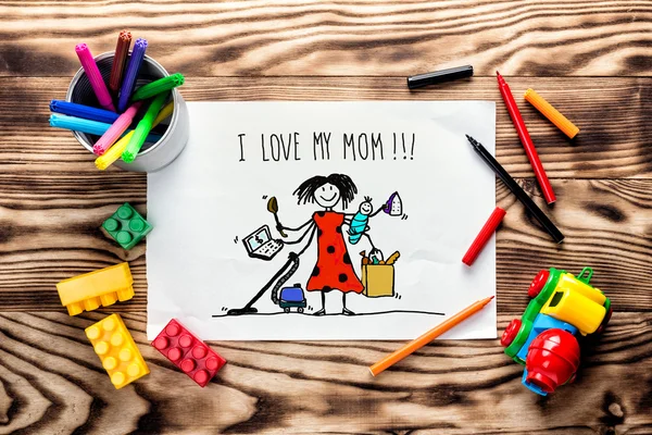 Anneler Günü için tebrik kartı.