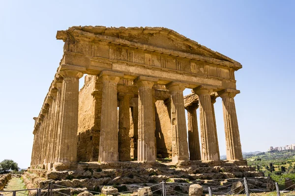 Concordia Tapınağı. Tapınaklar, Sicilya, İtalya üzerinde Agrigento Vadisi — Stok fotoğraf