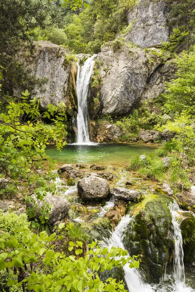 Cascadas de Ourlia en la montaña Olympus, Grecia — Foto de Stock