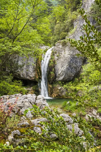 Cascadas de Ourlia en la montaña Olympus, Grecia — Foto de Stock