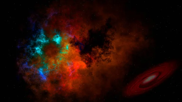 Uzayın Derinliklerinde Yıldızlar Uzak Bir Galaksi Nebula Görüntüleme — Stok fotoğraf