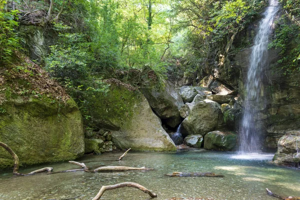 Cascade Dans Forêt Pélion Grèce — Photo