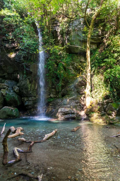 Cascada Bosque Pelion Grecia — Foto de Stock