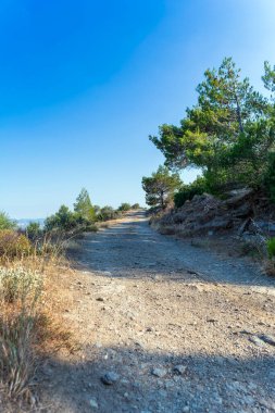Yunanistan 'ın Atina kentindeki Penteli dağ yolu
