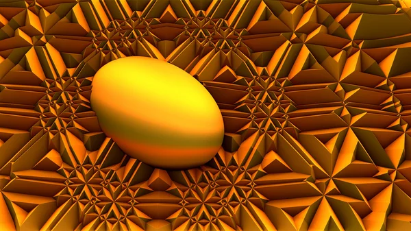 Abstraktní zlaté surrealistické vejce — 图库照片